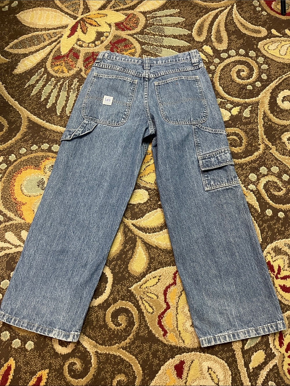 Vintage Lee carpenter painter kids pants 16? or 10 Husky 27” x24.5” wide leg